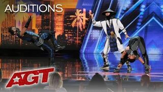 WOW! EPIC Dance Crew Delivers Mortal Kombat x Street Fighter Show - America's Got Talent