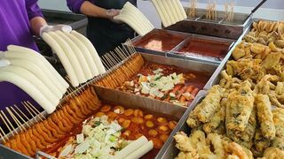 Korean comfort food tteokbokki spicy rice cake korean food