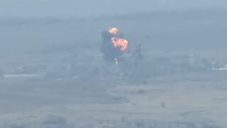 Ukrainian troops blast down Russian aircraft near Bakhmut with handheld rocket launchers