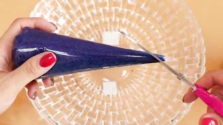Making BlueSilver Slime with Piping Bags! Most Satisfying Slime Video★ASMR★#ASMR#PipingBags