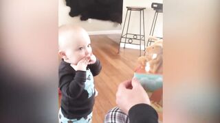 Funniest Baby Moment: Surprise Things Make Baby Feel Like... Oops! Cute Video