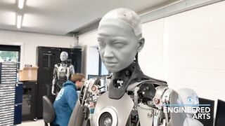 Ameca Humanoid Robot AI Platform. Video 2023