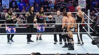 Roman Reigns five man fighting