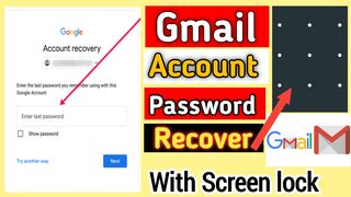 Screen Lock se Gmail password reset kare | How to recover Gmail account password