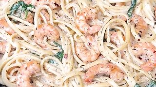 Healthy Creamy Shrimp Pasta for Weight loss