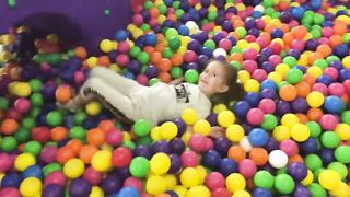 Indoor playground for kids Fun activities with Lika and Marik