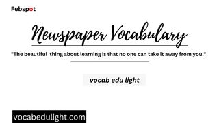 newspaper vocabulary