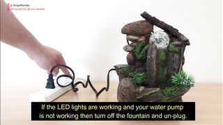 Tabletop Fountain Forest Waterfall Cascading Lotus Leaves | Available On Amazon Off 55%