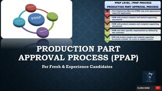 introduction to ppap | production part approval process (ppap) | For Fresh & Experience Candidates