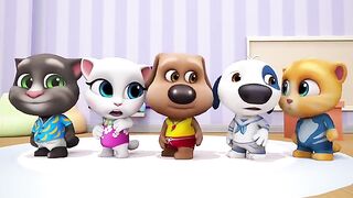 talking tom enjoying with friends #friends