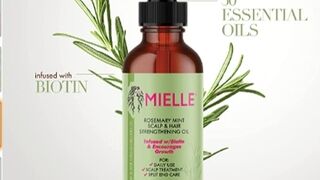 Mielle Organics Rosemary Mint Scalp & Hair Strengthening Oil With Biotin & Essential Oils.