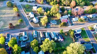 Small town Aerial view