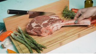 CHOP & STICK Cutting Board and Cheese Knife Set with Magnetic Knife Holder