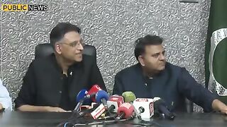 اسد عمر اور فواد چوہدری کی پریس کانفرنس #publicnews #breakingnews