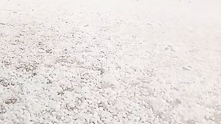 Snow fall ice hailling too ????????