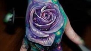 Colorful rose tattoo @ Красочная татуировка с розами .