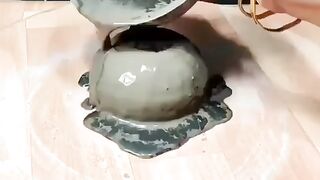 Very nice tabletop waterfall fountain using cement and sand