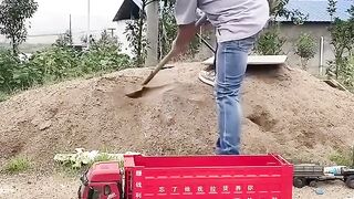 The final test of the 75 degree climb of the dump truck model
