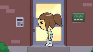 The woman threw her boyfriend. Animation