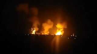 Explosions in Russian-occupied Tokmak, Zaporizhzhia Oblast from early this morning