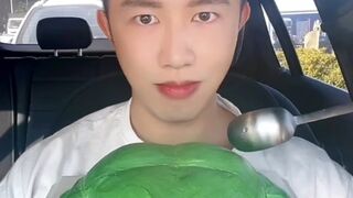 ASMR Chinese Boy Eating Food|Eating Cactus|Eating Flower Bud|Eating Snake Jelly|Eating Frog Cake|CN ASMR