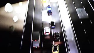 Traffic car racing high speed