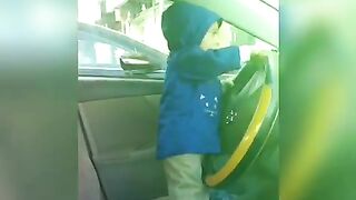Baby boy enjoying