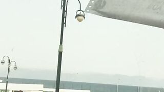 Driving at beach