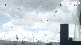 Tornado menghantam kota Montebello di California Selatan! Ribuan atap rumah terbang ke udara