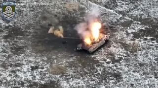 Ukrainian drones attack and destroy Russian tanks in HUGE explosions