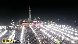 جلسہ گاہ ڈرون کے مناظر #imrankhan #publicnews #breakingnews