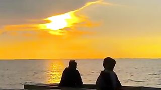 romantis tepi pantai