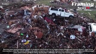 Inilah cuplikan menakutkan! Tornado menghancurkan hampir seluruh kota di AS