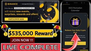 Binance 3000 USDT in Crypto Rewards || The Gift of Giving this Ramadan || Crypto box code today