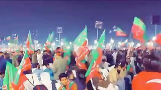 PTI workers at menar e Pakistan