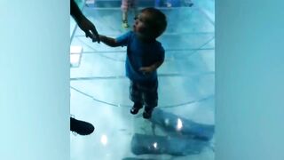 Funny Kids at the Aquarium | Girl SPOOKED By A Beluga Whale!
