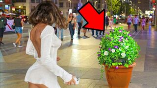 Bushman prank: scaring people in gran via street