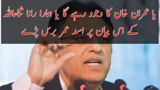 Asad Umer takes on rana sana ullah over his statement about Imran Khan