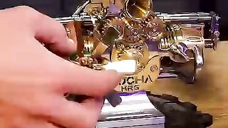 This guy spend 700 hours build a working gasoline Engine!