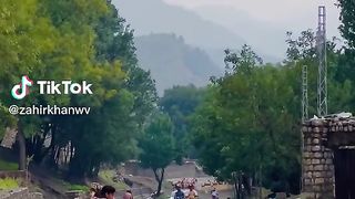 Over beautiful village