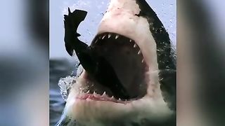 OMG a big wild shark