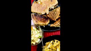 Eating Iftari, Fruit Chaat, Dahi Phulki, Chicken Kachori, Chicken Sandwich and Burger | (MUKBANG)