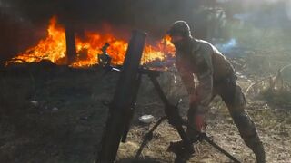 Ukrainian 54th Mechanized Brigade destroyed a Russian T-72B tank in the vicinity of Marinka Donet