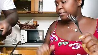 She was super happy with this huge plate of food