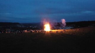 Fireworks in open ground free footage
