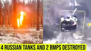 Ukrainian defenders destroyed 4 Russian tanks and 2 BMPs in the forest of Kreminna