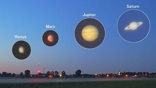 Venus, Mars, Jupiter, Saturn - Planetary alignment 2023 - visible to the  eye. Nikon P1000 zoom