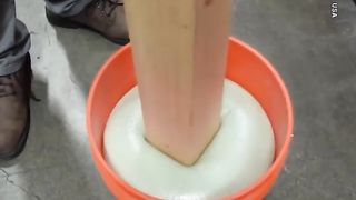 This concrete-like foam sets much quicker and can be set up in less than 3 minutes