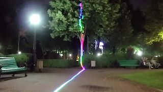 This guy creates awesome displays using a tiny but powerful laser!