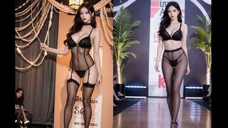 Real 4K] Black Lingerie Fashion Show Ai art Runway Lookbook |  Lookbook, |lookbook, lingerie, fashion show, catwalk| 穿搭 |